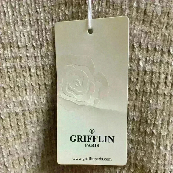 Grifflin Distressed Ripped Sweater with Multicolored Sequins Tan Size S/M Soft - Picture 4 of 12